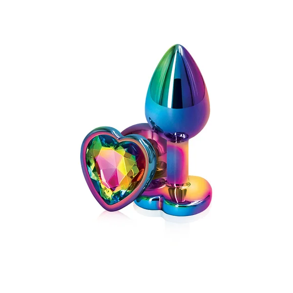 NS Novelties Rear Assets Multicolor Heart Small Plug — image 11 of 12