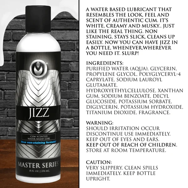 Master Series Jizz Water-Based Cum Scented Lube — image 7 of 7
