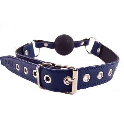 Harmony Blue Leather Ball Gag