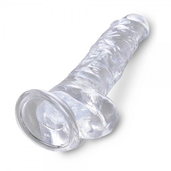 King Cock Clear 8 Inch Dildo With Balls