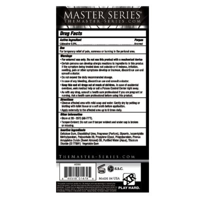 Master Series Jizz Cum Anal Desensitizing Lube