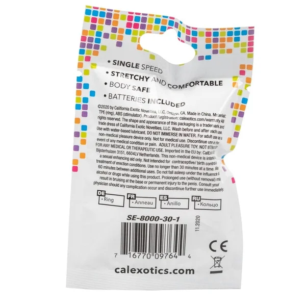 Calexotics Vibrating Ring Foil Pack Pink — image 6 of 6