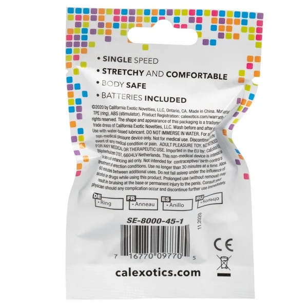 Calexotics Vibrating Ring Foil Pack Blue — image 6 of 6