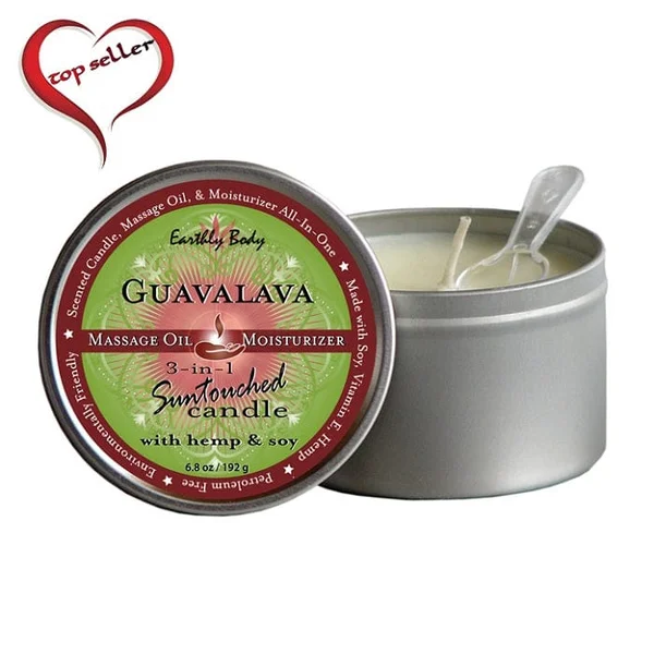 Earthly Body 3-in-1 Suntouched Massage Candle with Hemp and Soy — image 12 of 12