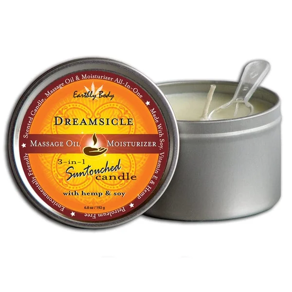 Earthly Body 3-in-1 Suntouched Massage Candle with Hemp and Soy — image 7 of 12