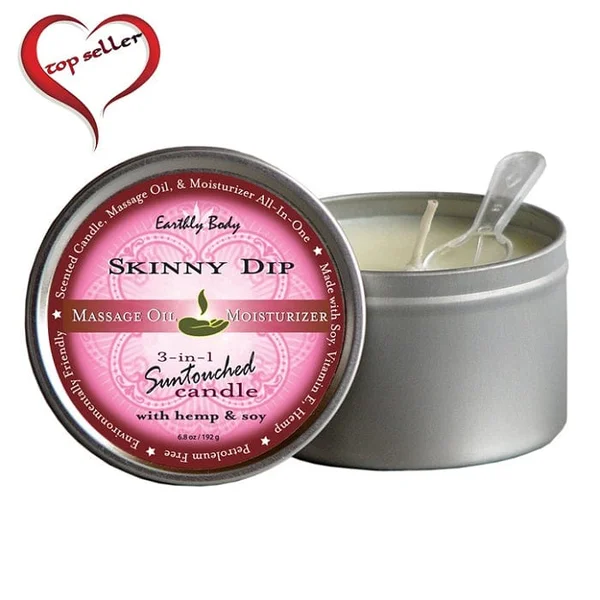 Earthly Body 3-in-1 Suntouched Massage Candle with Hemp and Soy — image 9 of 12