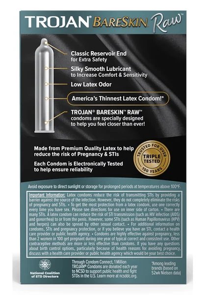 Trojan Bareskin Raw Condoms — image 6 of 8