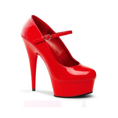 Pleaser Delight 6 Red Mary Jane Platform Pump