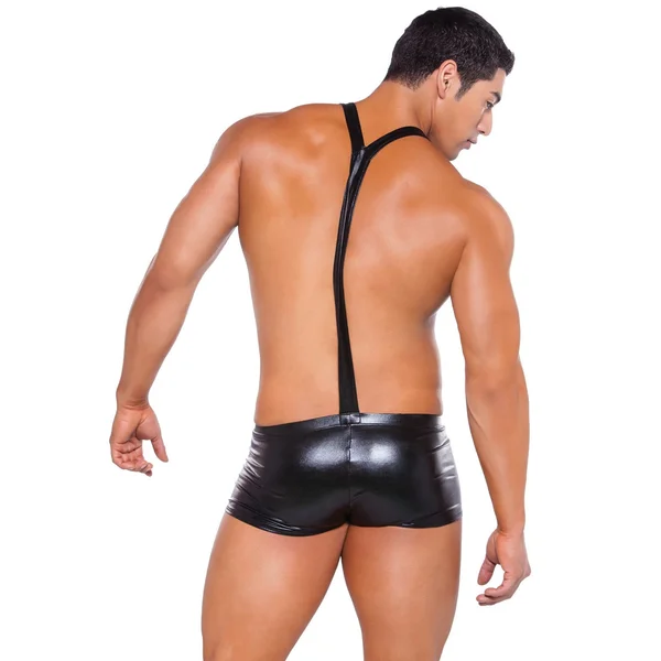 Allure Lingerie Zeus Wet Look Suspender Shorts One Size — image 7 of 7