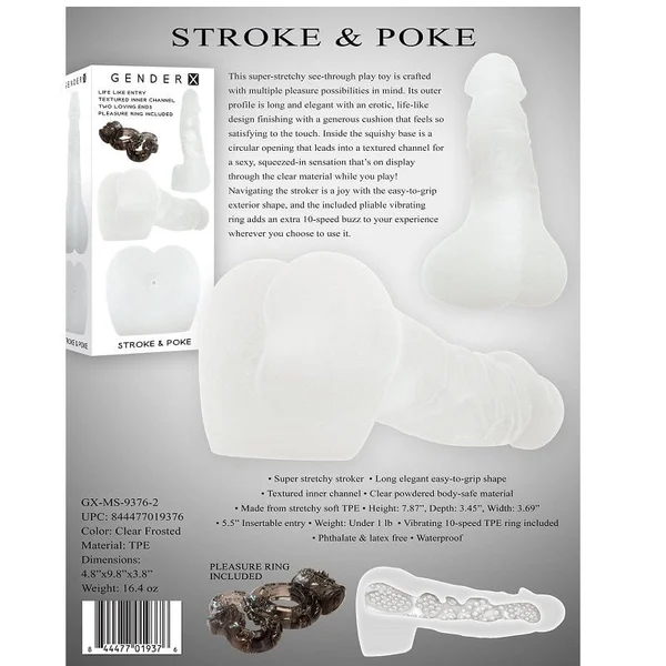 Gender X Stroke & Poke Stroker with Cock Ring — image 18 of 18