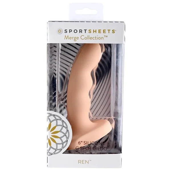 Sportsheets Ren 6” Silicone Dildo Peach — image 14 of 16