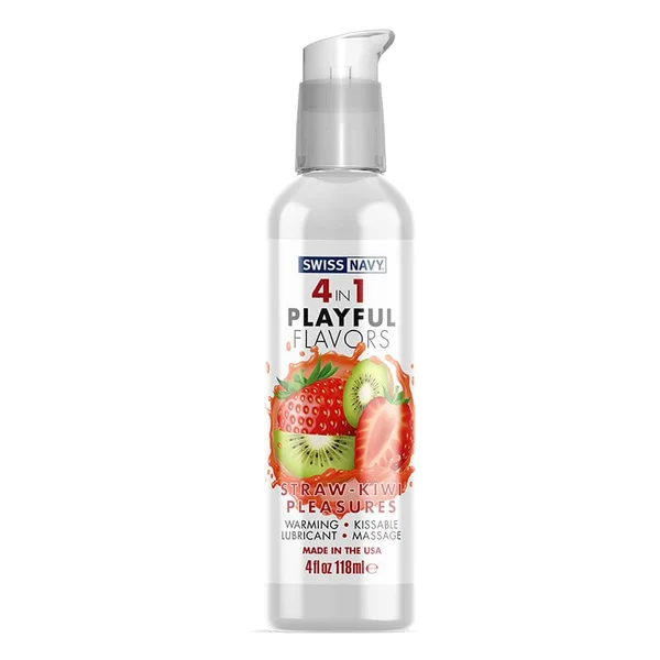 Swiss Navy Playful Flavors 4 in 1 Straw-Kiwi — image 5 of 6