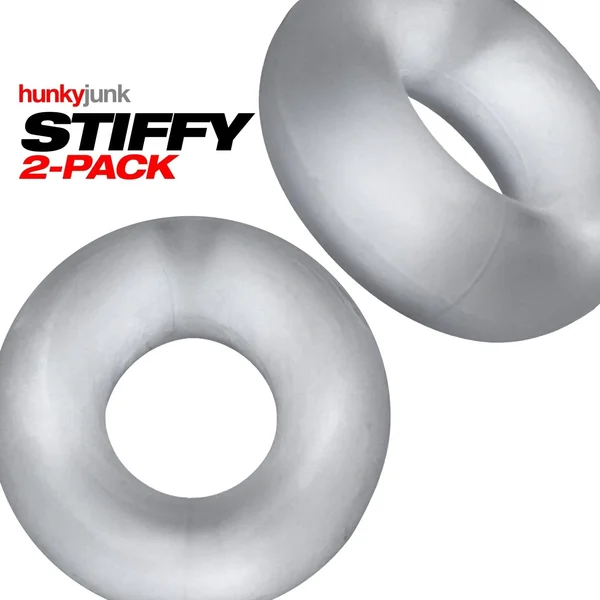 Hunkyjunk Stiffy Bulge Cock Ring Clear Ice 2 Pack — image 25 of 25