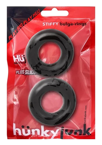 Hunkyjunk Stiffy Bulge Cock Ring Clear Ice 2 Pack — image 16 of 19