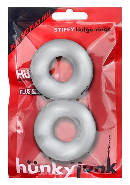 Hunkyjunk Stiffy Bulge Cock Ring Clear Ice 2 Pack — image 19 of 19