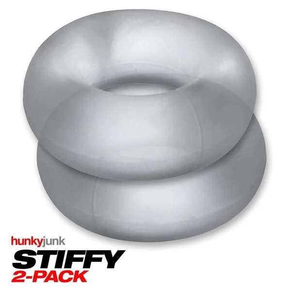 Hunkyjunk Stiffy Bulge Cock Ring Clear Ice 2 Pack — image 21 of 25