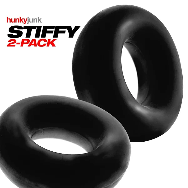 Hunkyjunk Stiffy Bulge Cock Ring Tar Ice 2 Pack — image 15 of 16