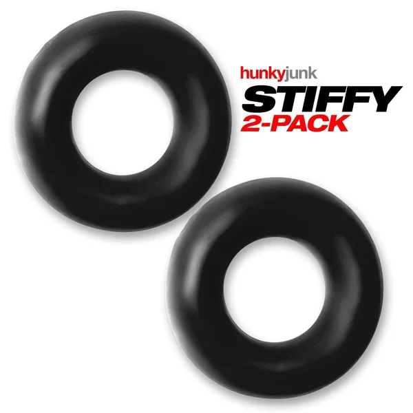 Hunkyjunk Stiffy Bulge Cock Ring Tar Ice 2 Pack — image 14 of 16