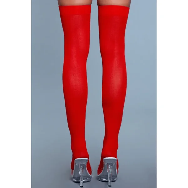 BeWicked Opaque Nylon Red Thigh Highs — image 8 of 20