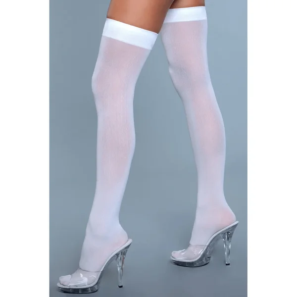 BeWicked Opaque Nylon Red Thigh Highs — image 9 of 20