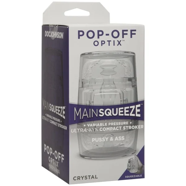 Doc Johnson Main Squeeze Pop-Off Crystal Pussy & Ass — image 5 of 8