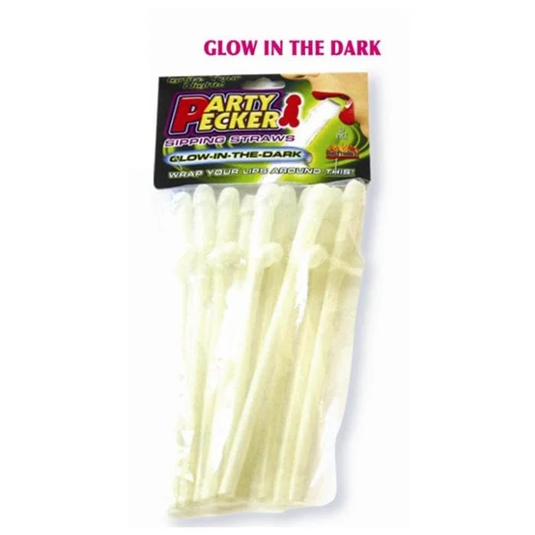 Hott Products Glow in the Dark Party Pecker Sipping Straws — image 4 of 4