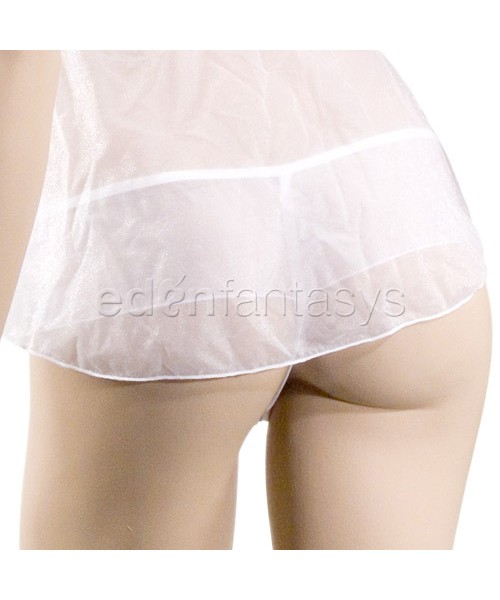 Strapless babydoll and tanga panty set