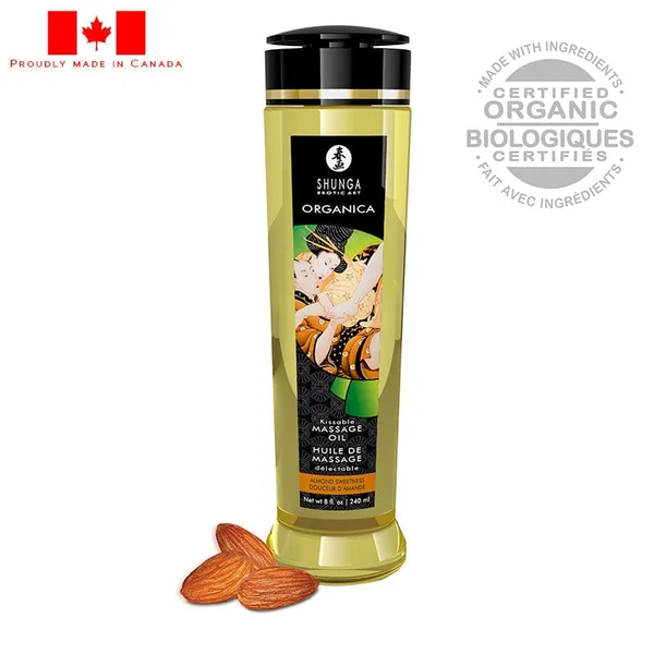 Shunga Erotic Organica Massage Oil Almond Sweetness 8oz — image 3 of 3