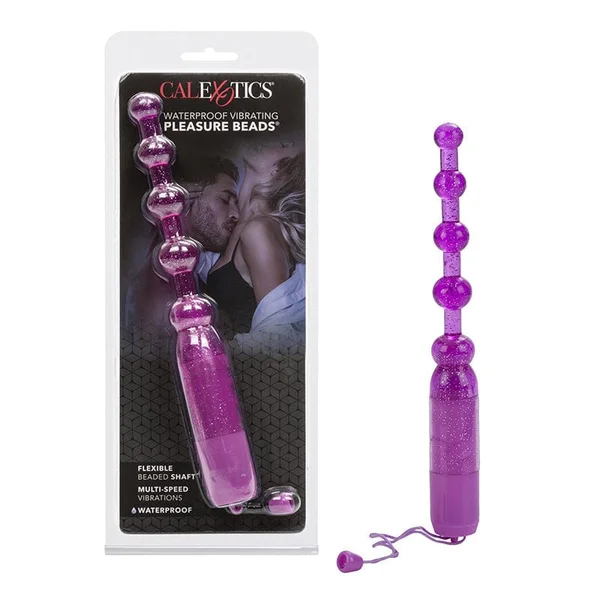 Calexotics Waterproof Vibrating Pleasure Beads Purple — image 14 of 16