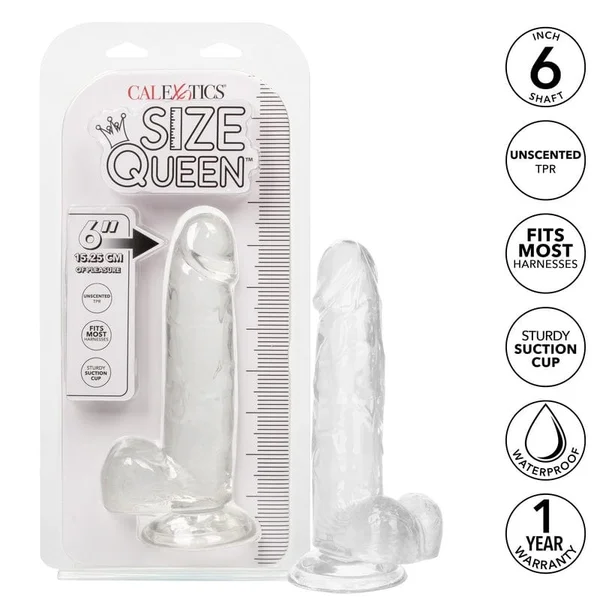 Calexotics Queen 6” Purple Jelly Dildo — image 17 of 25