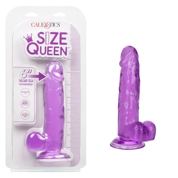 Calexotics Queen 6” Purple Jelly Dildo — image 6 of 25