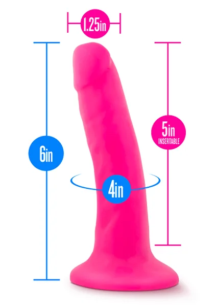 Blush Neo Neon Pink 6 Inch Dual Density Cock — image 18 of 20