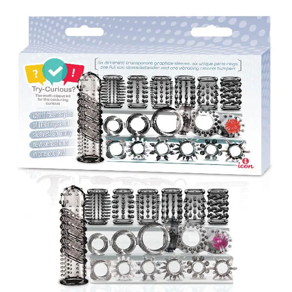 Try-Curious Cock Ring & Sleeve Set — image 4 of 4