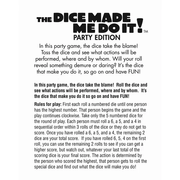 The Dice Made Me Do It - Party Edition — image 6 of 6