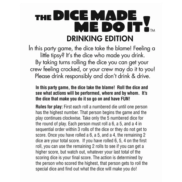 The Dice Made Me Do It! Drinking Edition — image 6 of 6