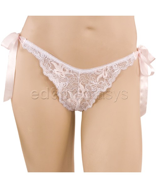 Lace halter bra with panty