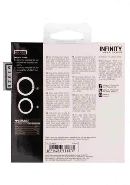 Infinity - Thin - M and L Cockring - Black — image 9 of 9