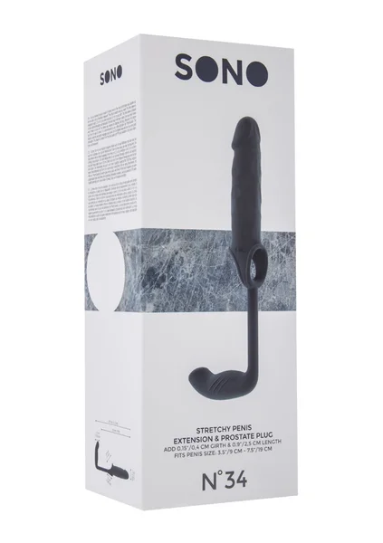 Sono No.34 - Stretchy Penis Exten and Plug - Grey — image 9 of 9