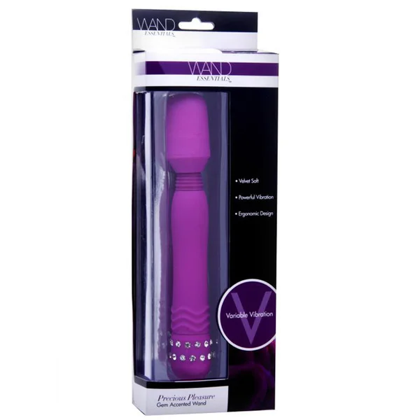 Wand Essentials Precious Pleasure Gem Accented Massager Wand — image 4 of 4