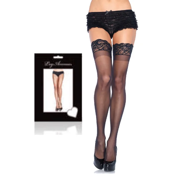 Stay Up 3in Lace Top Thigh High O/S Black — image 2 of 2