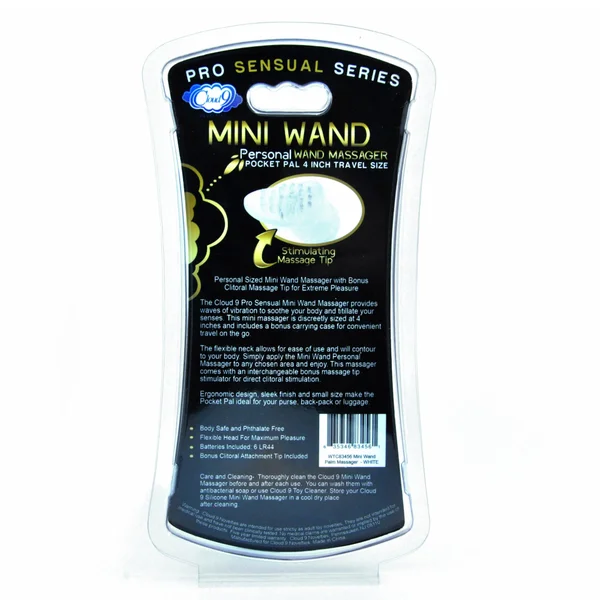 Cloud 9 - Pro Sensual Mini Wand with Bonus Tip & Travel Pouch Black — image 9 of 9