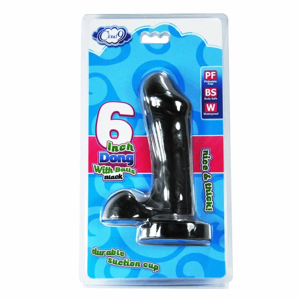 Cloud 9 - Delightful Dong 6 inch with Balls-Black — image 9 of 9