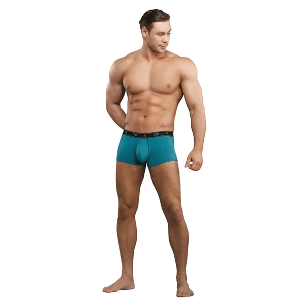 Male Power Bamboo Pouch Enhancer Mini Short Teal Medium — image 2 of 2