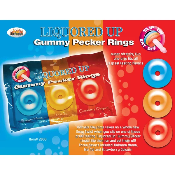 Liquored Up Pecker Gummy Rings-3pk — image 3 of 3
