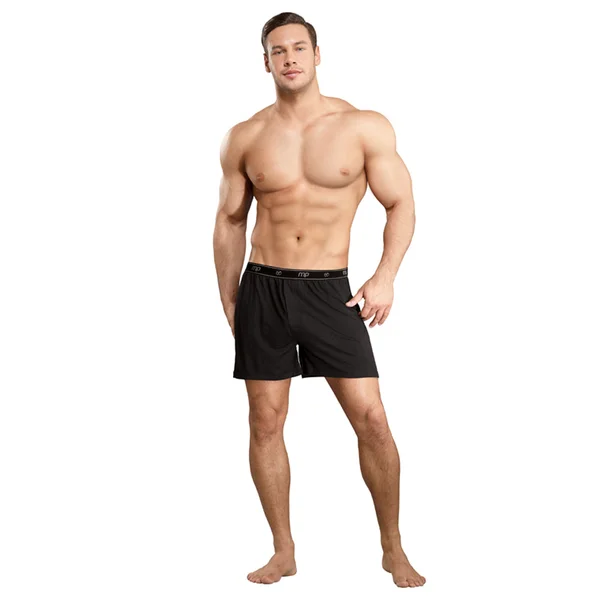 Male Power Bamboo Boxer Black Med — image 2 of 2
