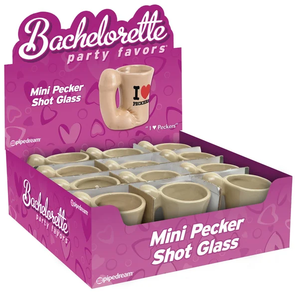 Pipe Dreams Bachelorette Party Favors Mini Pecker Shot Glass Display of 12 — image 4 of 4
