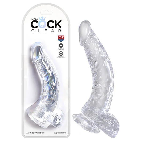 King Cock Clear 7.5'' Cock with Balls — image 11 of 14