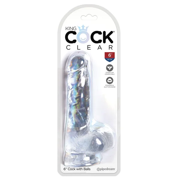 King Cock Clear 6'' Cock with Balls — image 15 of 15