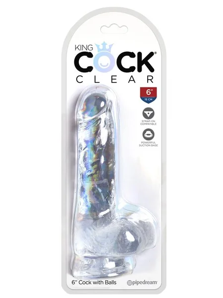 King Cock Clear 6'' Cock with Balls — image 14 of 14