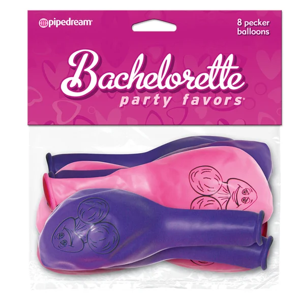 Pipe Dreams Bachelorette Party Favors Pecker Balloons PINK & PURPLE 8 pcs. — image 7 of 9